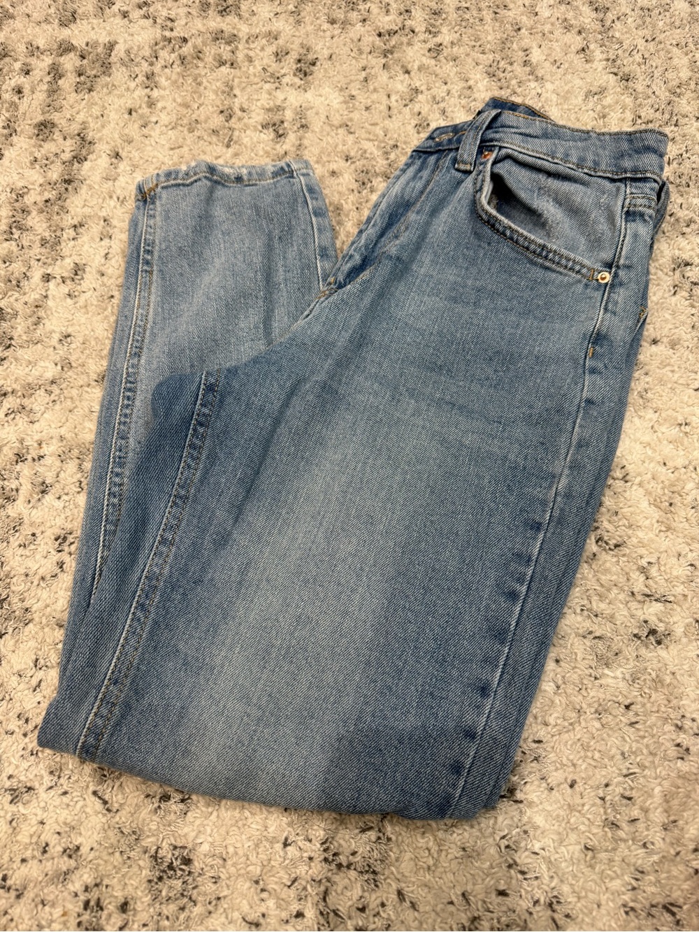 Women’s Highest Rise Mom Classic Light Wash Denim Jeans - Picture 2 of 5